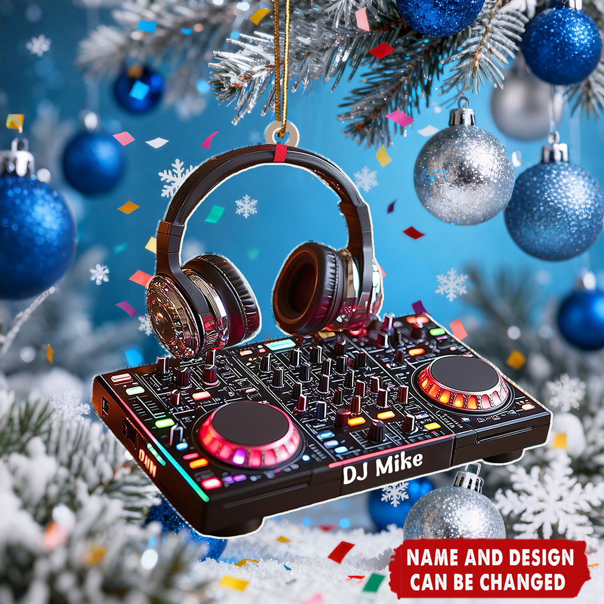 DJ Controller - Personalized Christmas Acrylic Ornament, Gift For DJ & Music Lover