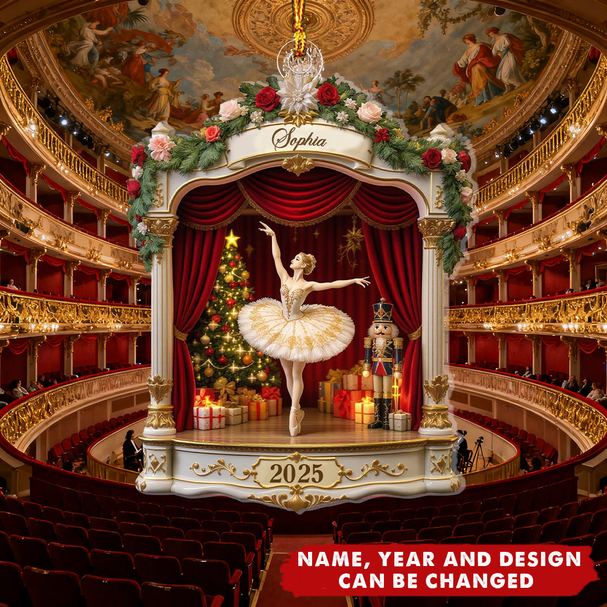 Nutcracker Ballet - Personalized Christmas Acrylic Ornament