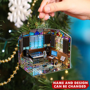 Recording Studio - Personalized Christmas Acrylic Ornament