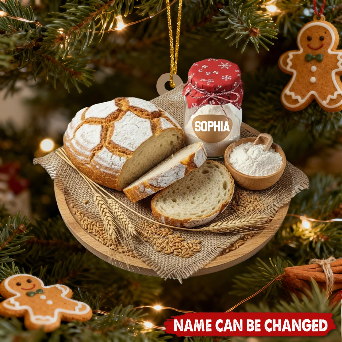 Sourdough Bread - Personalized Christmas Acrylic Ornament