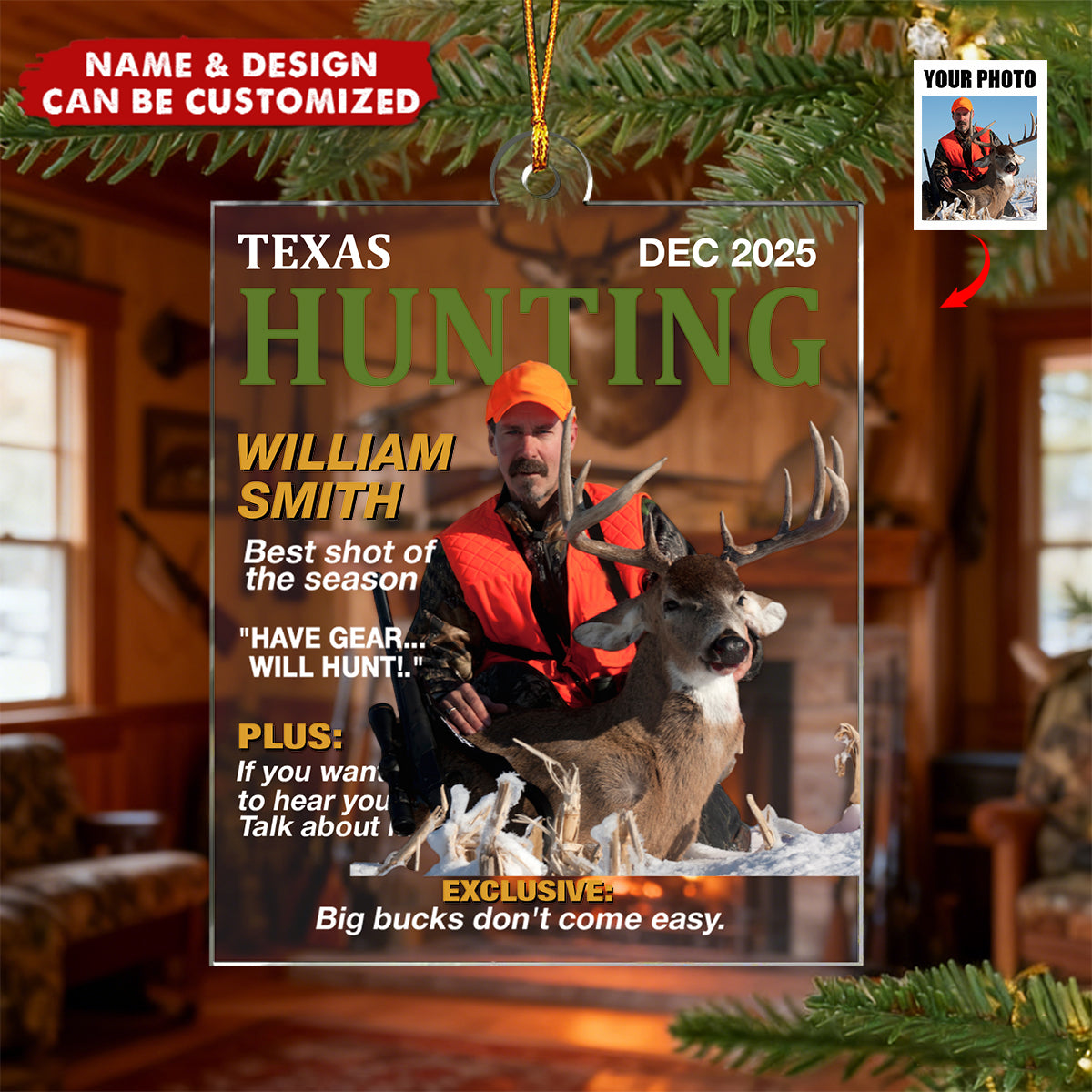 Wild At Heart - Personalized 1-Layer Acrylic Ornament