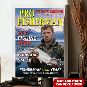 The Legend Reels On - Personalized Poster, Gift For Fisherman