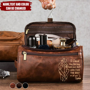 Personalized Gifts For Him Leather Toiletry Bag