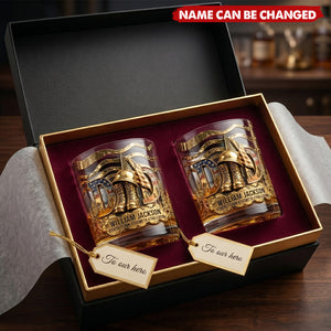 Proud Veteran Dad - Personalized Whiskey Glass,  Father's Day Gift For Dad, Grandpa