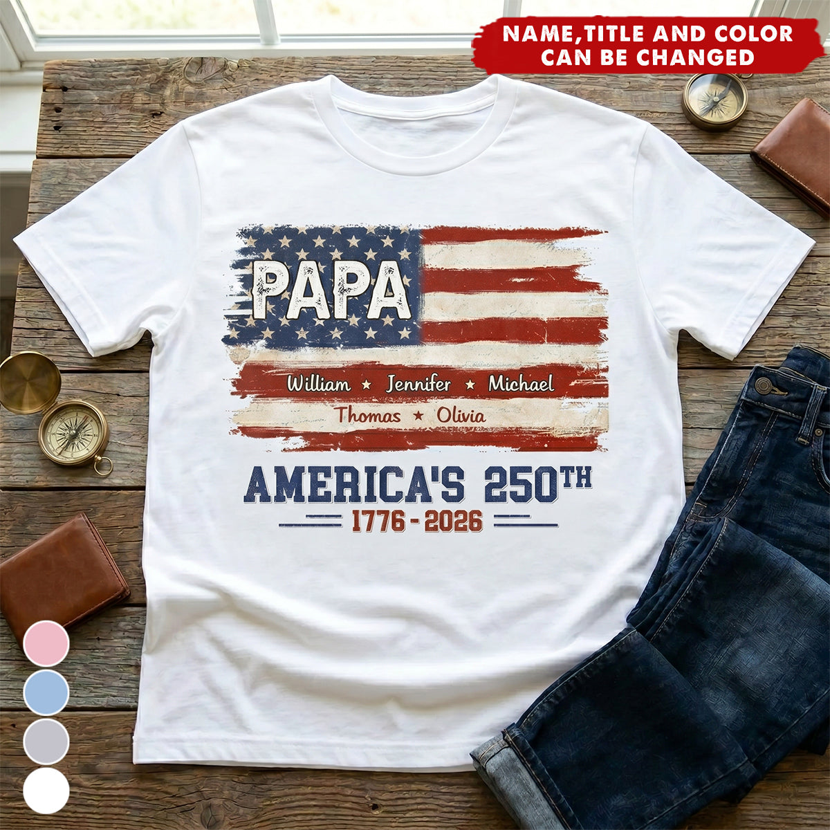 Built On Freedom - Personalized Shirt For Dad, Grandpa
