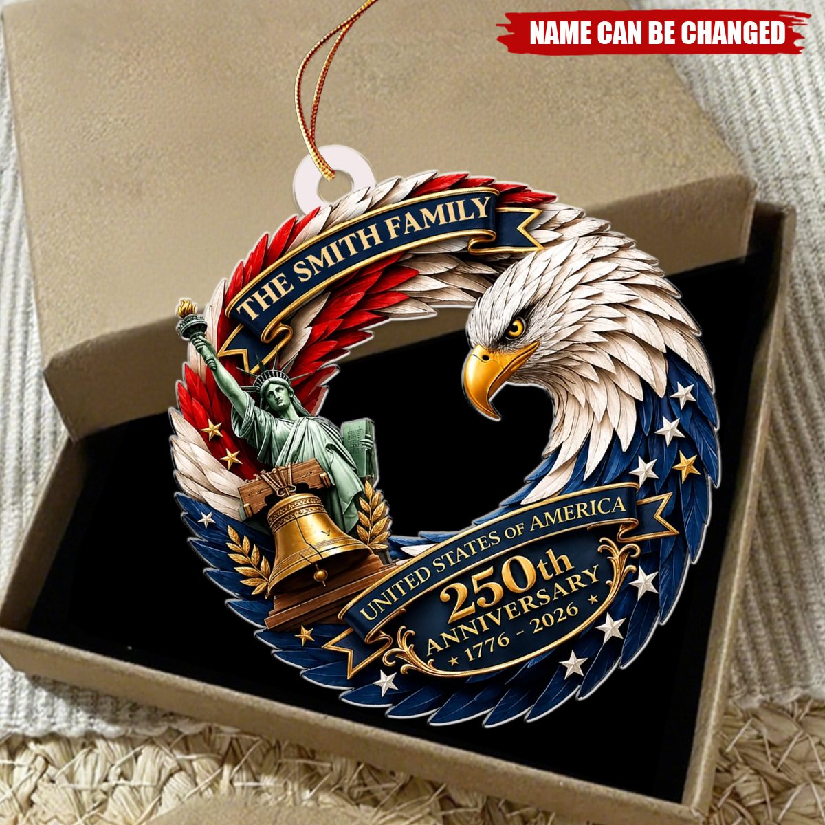 Bald Eagle - Personalized Acrylic Custom Shape Ornament