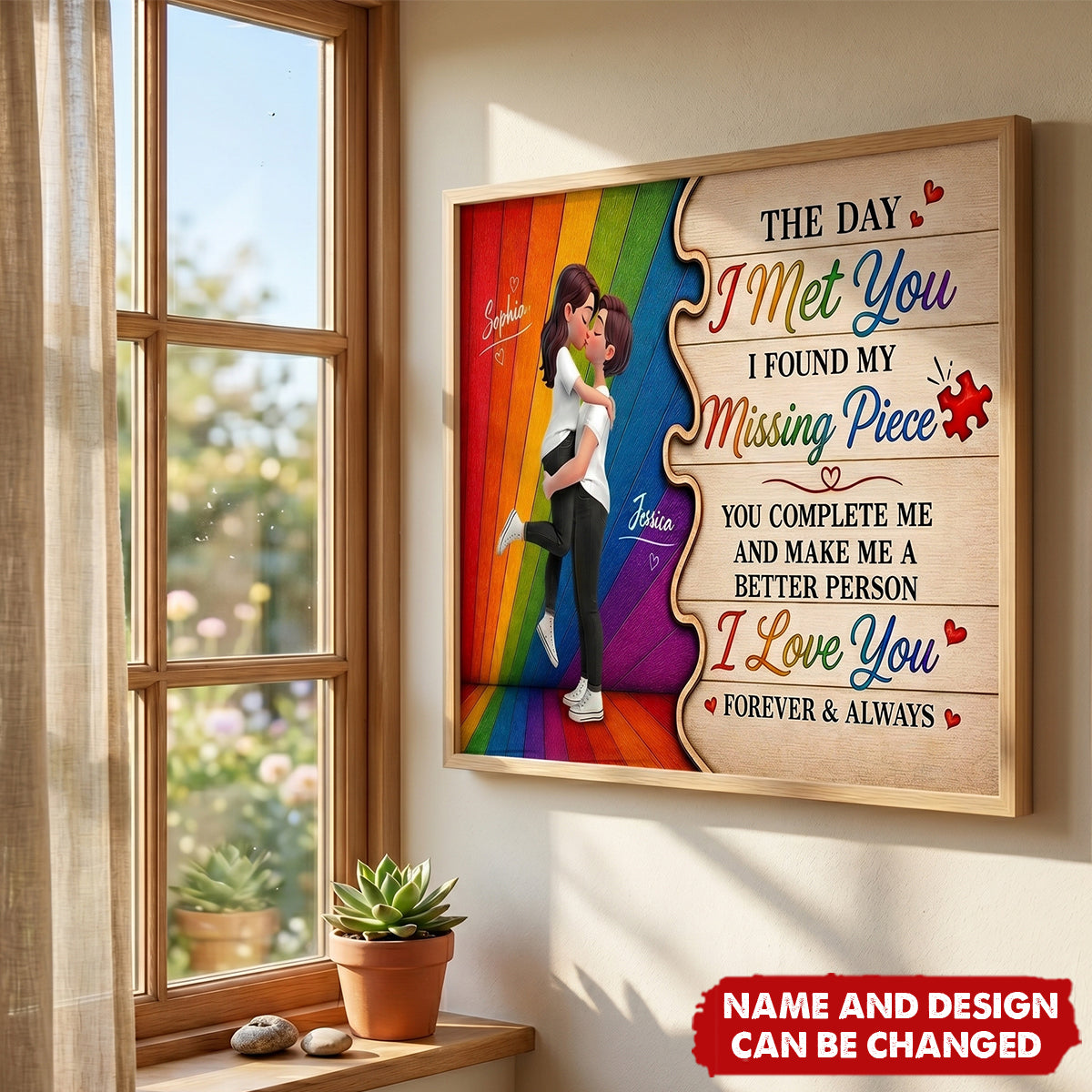 LGBT+ Couple You Are My Missing Piece - Personalized Poster - Gift For Couple, Happy Pride Month