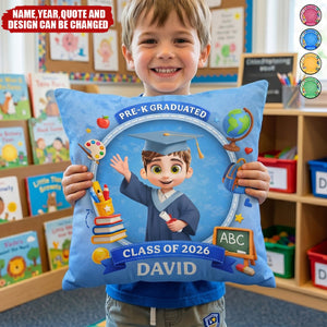 Congrats Pre-K Kindergarten Graduation - Personalized Pillow