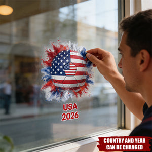 Custom Soccer Ball Country Flag Decal - Personalized Soccer Sticker