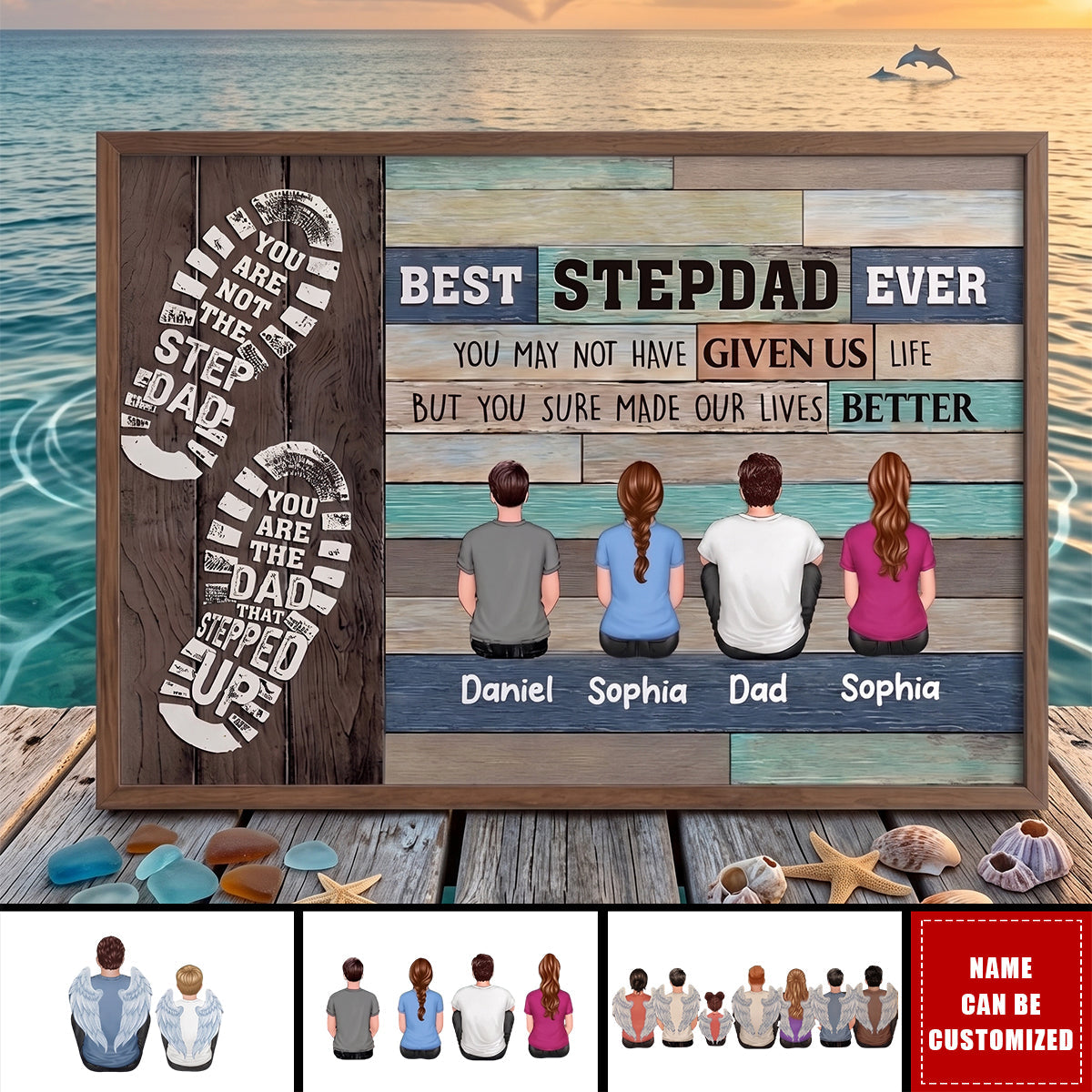 You Are Not The Step Dad Personalized Horizontal Poster