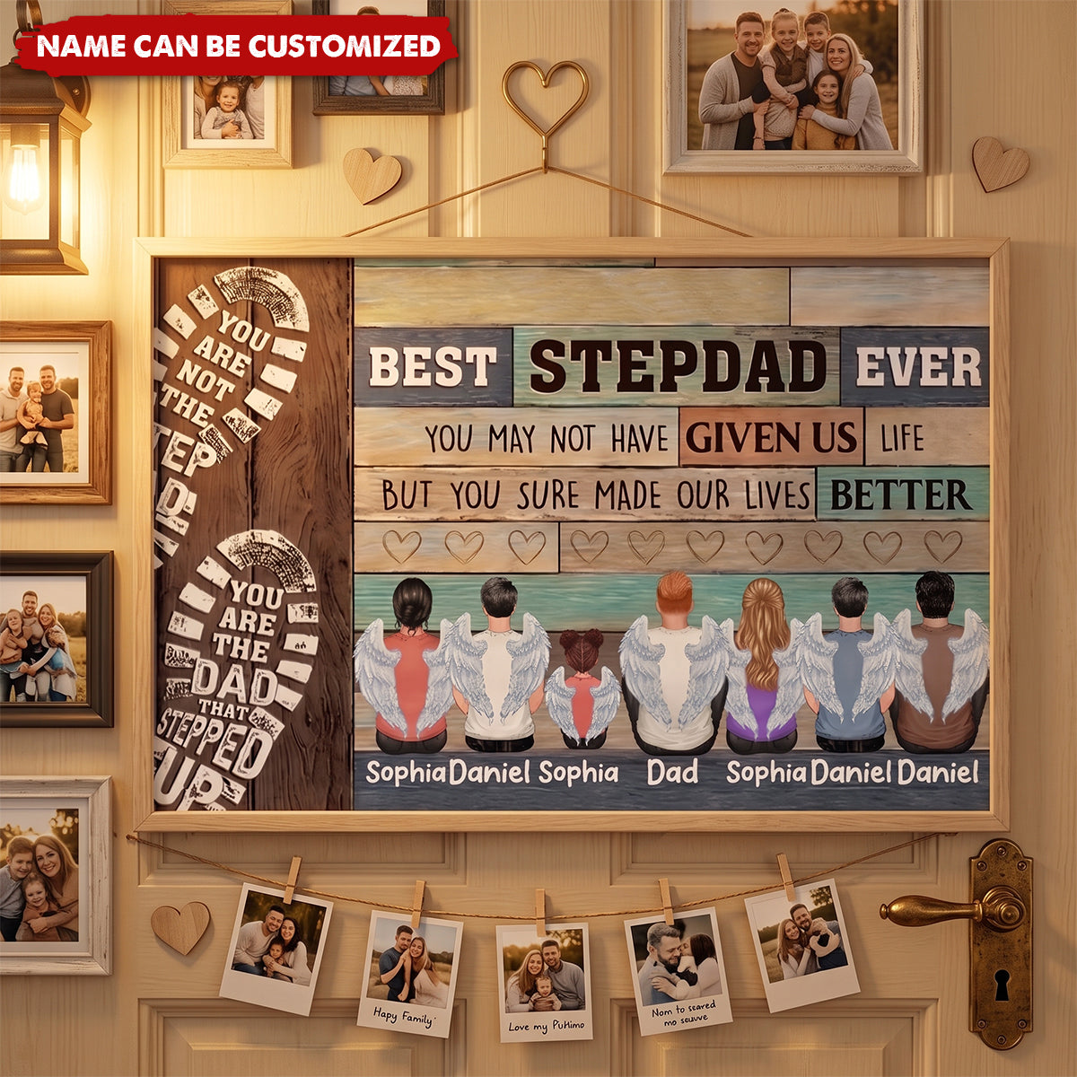 You Are Not The Step Dad Personalized Horizontal Poster