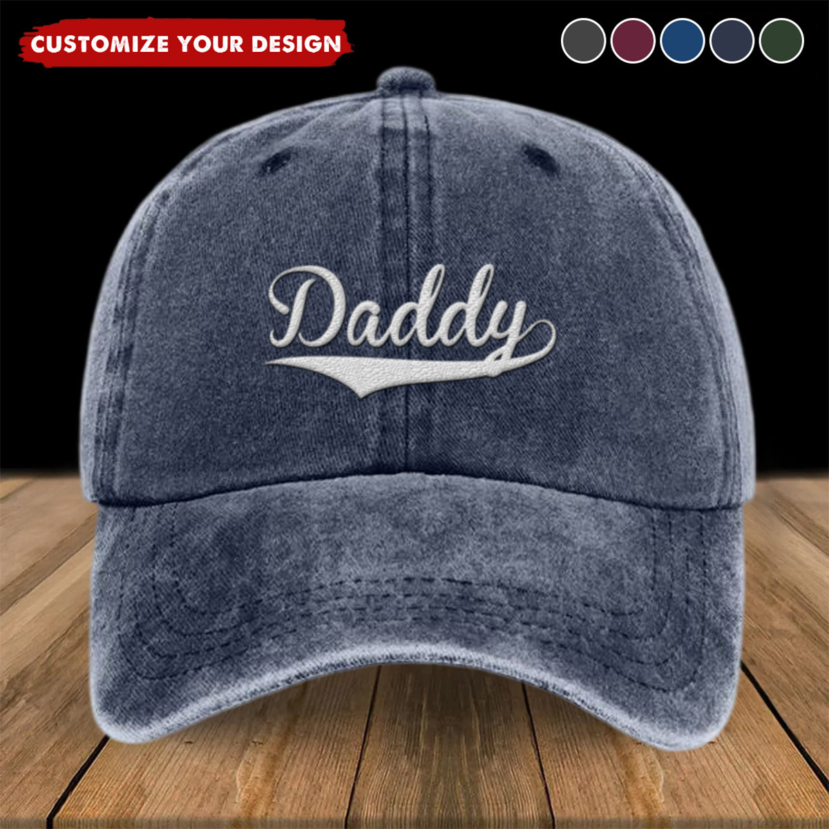 Custom Dad With Kids Names - Personalized Cap
