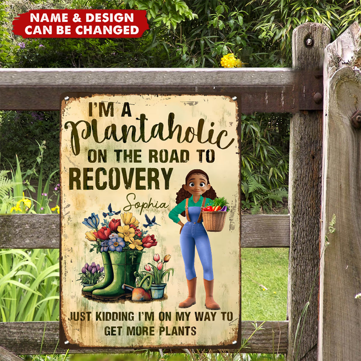 I'm A Plantaholic On The Road To Recovery - Personalized Metal Sign