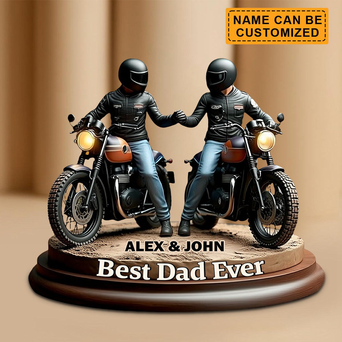 Old Biker Dad - Personalized Biker Acrylic Plaque