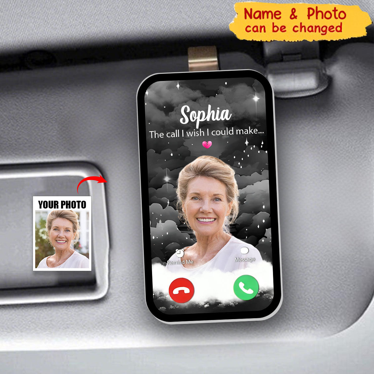 The Call I Wish I Could Take Memorial Gift Personalized Acrylic Car Visor