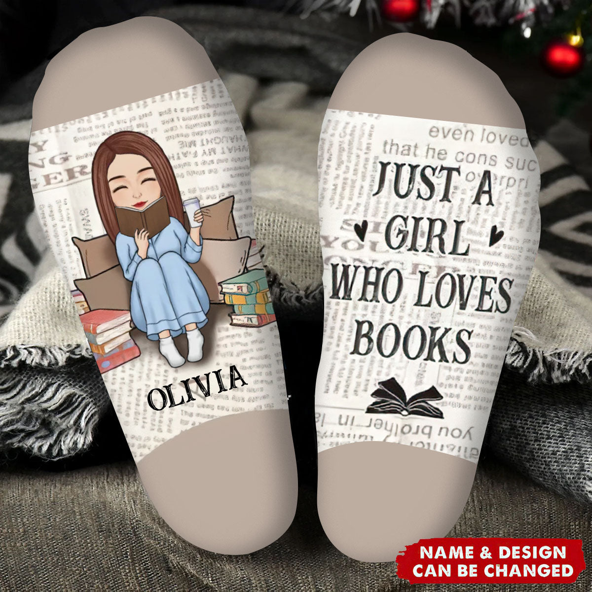 Custom Crew Socks - Personalized Bookish Gifts For Book Lovers