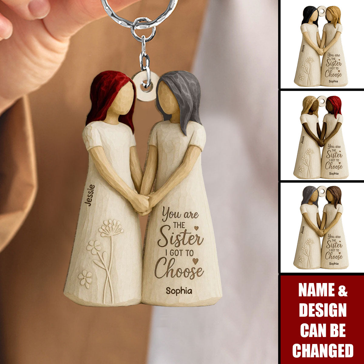 You Are The Sister I Got To Choose Personalized Acrylic Keychain