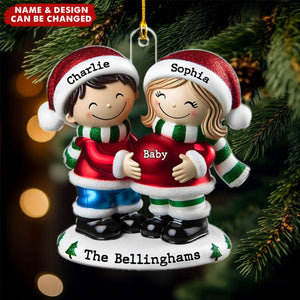We're Expecting Parents - Personalized Pregnancy Ornament