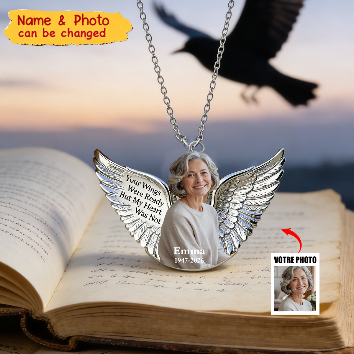 Your Wings Were Ready - Personalized Memorial Necklace