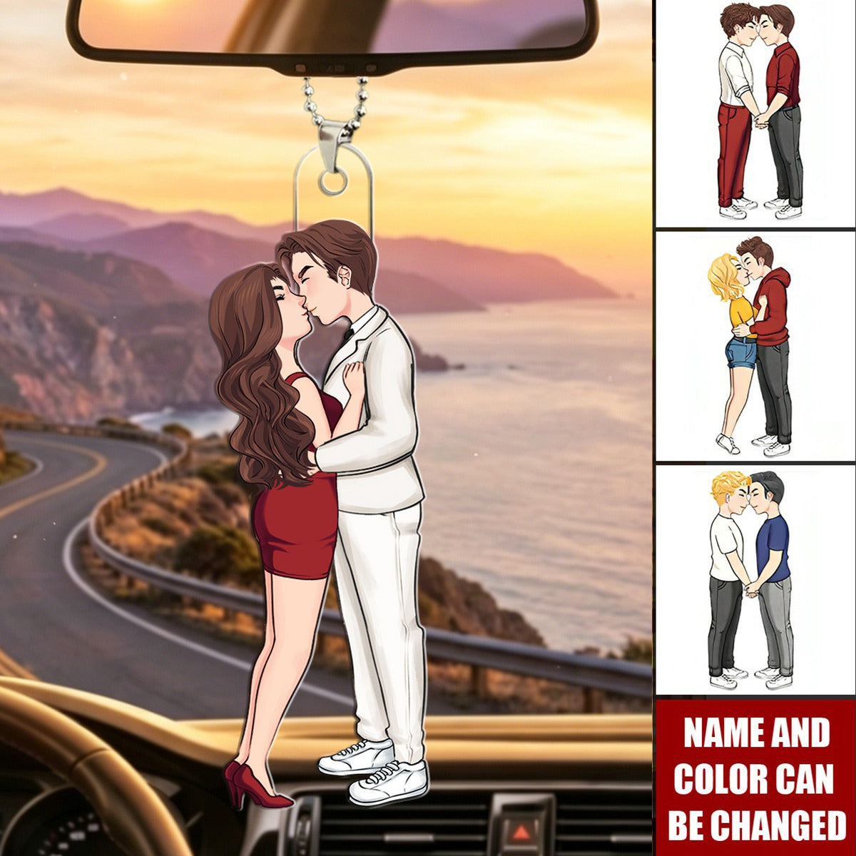 You Are My Missing Piece - Personalized Couple Car Ornament