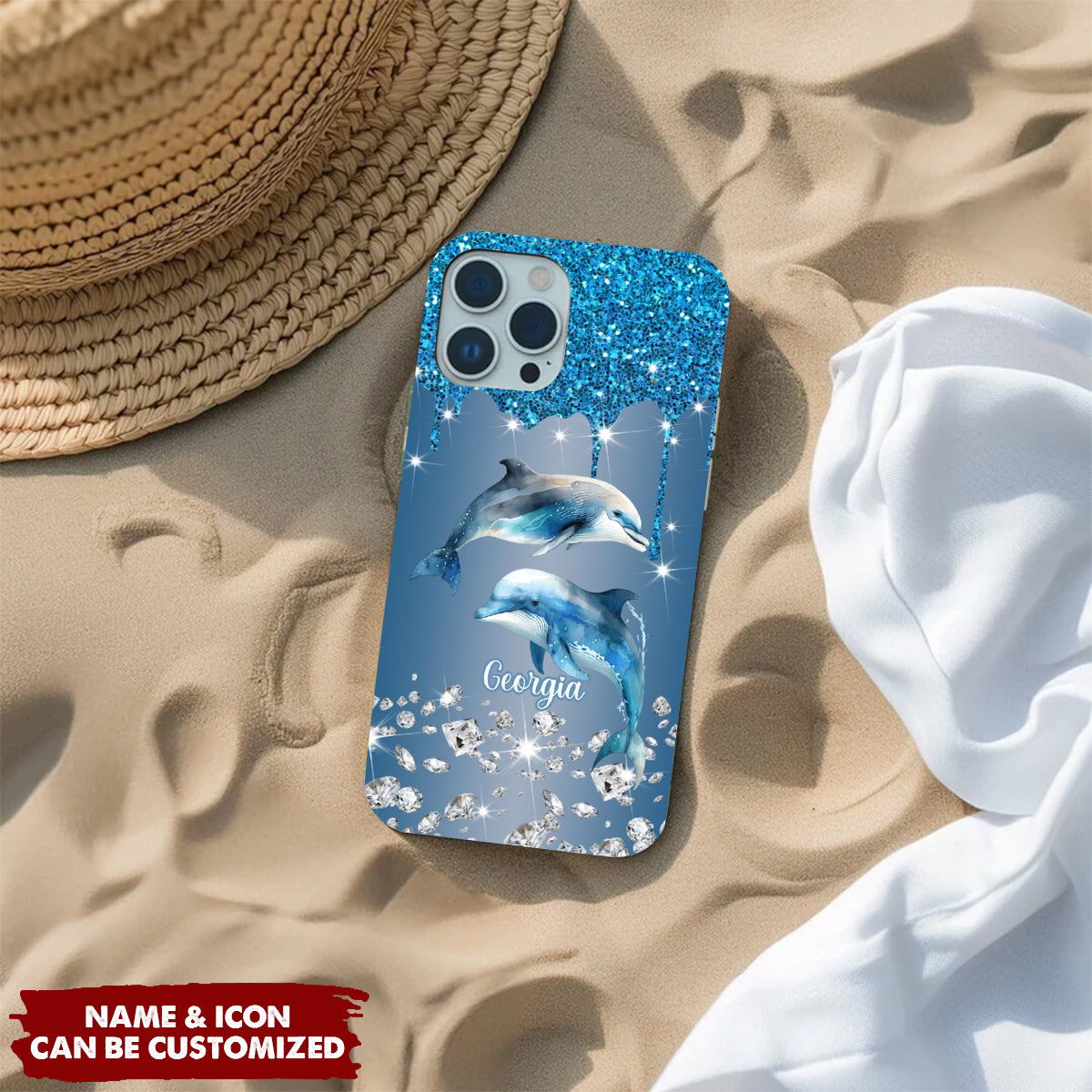 Beautiful Dolphins - Personalized Dolphin Full Print Phone Case