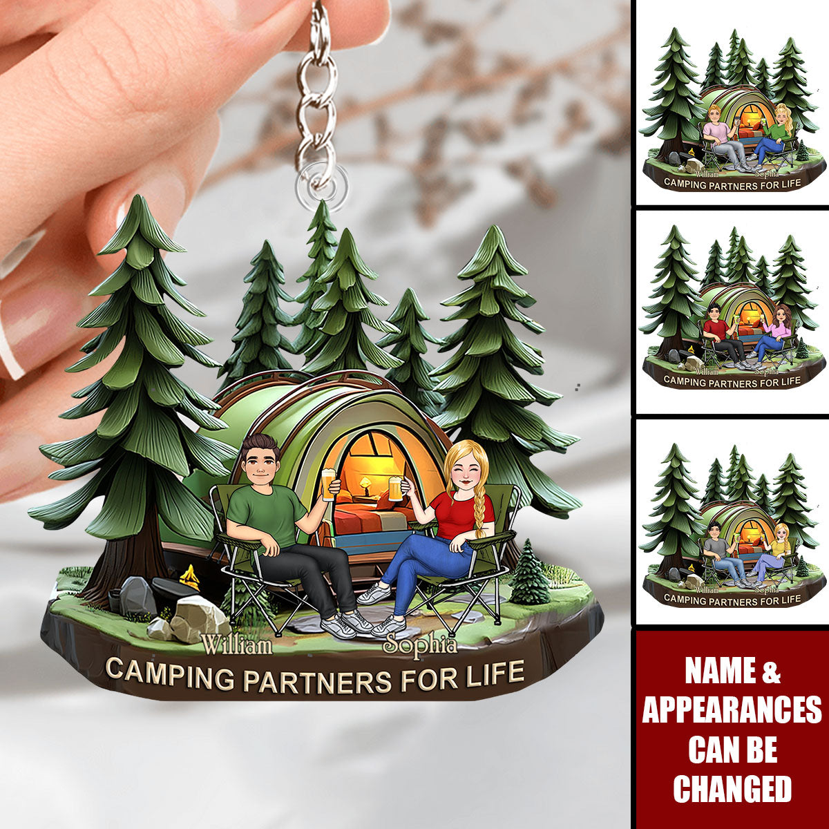 Camping Partners For Life - Personalized Acrylic Keychain