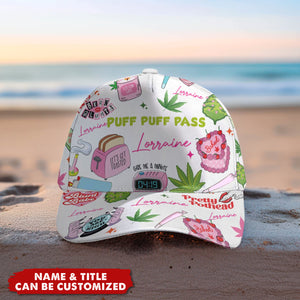 Stoner Girl Cannabis Cake Pink - Personalized Classic Cap