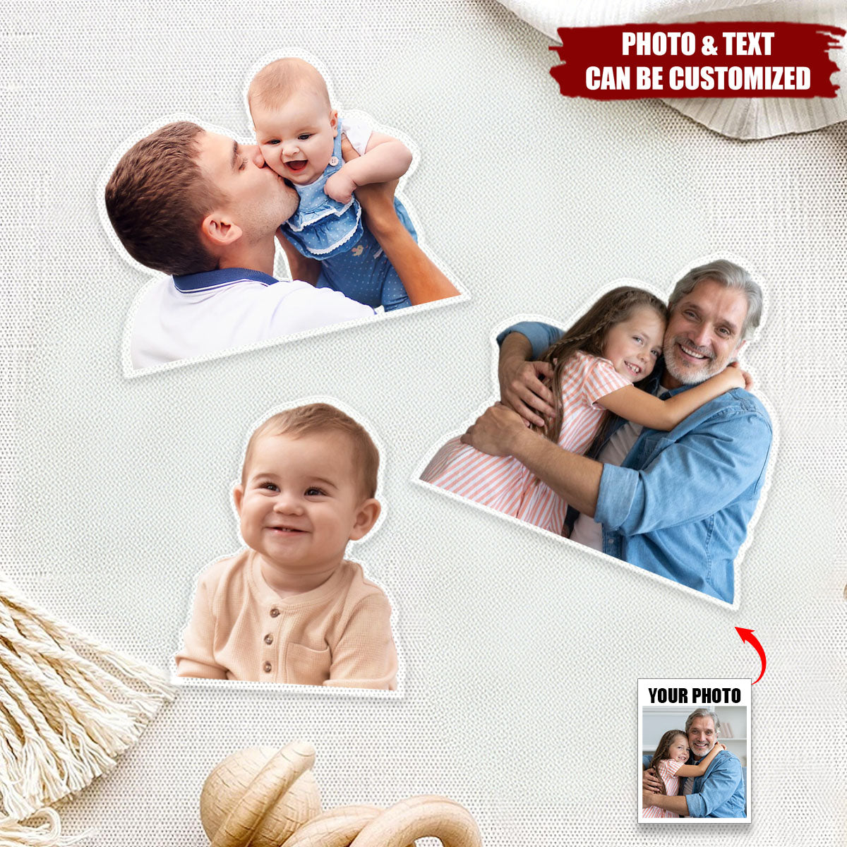 Custom Family Photo Magnet Gift Personalized Acrylic Fridge Magnetic