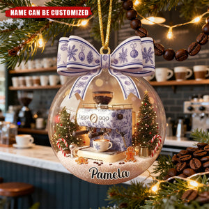 Coffee Machine - Personalized Christmas Acrylic Ornament