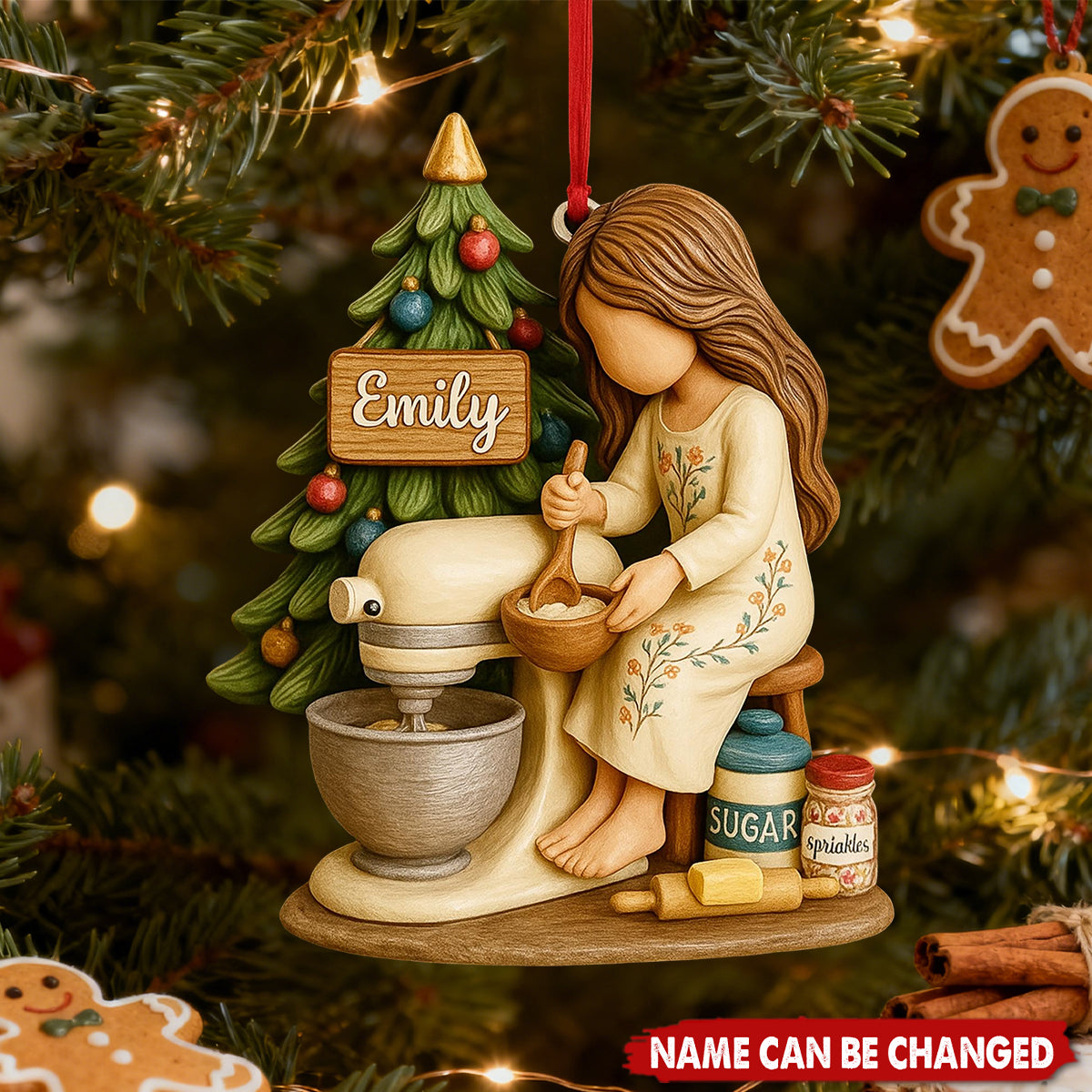 Just A Girl Who Loves Baking Mixer - Personalized Acrylic Christmas Ornament