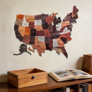 The United States Map Wooden Puzzle