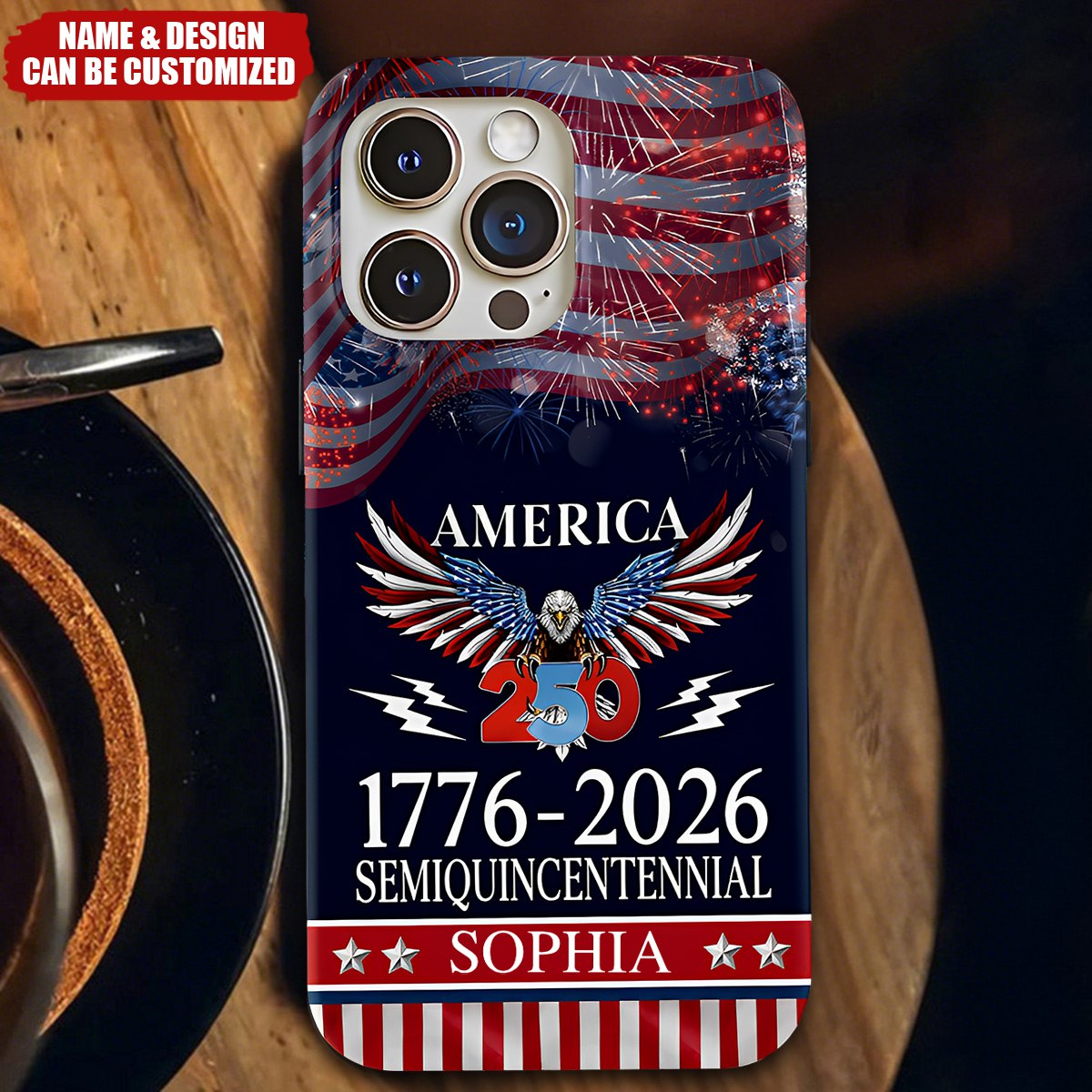 Personalized 250 Years America Semiquincentennial Phone Case