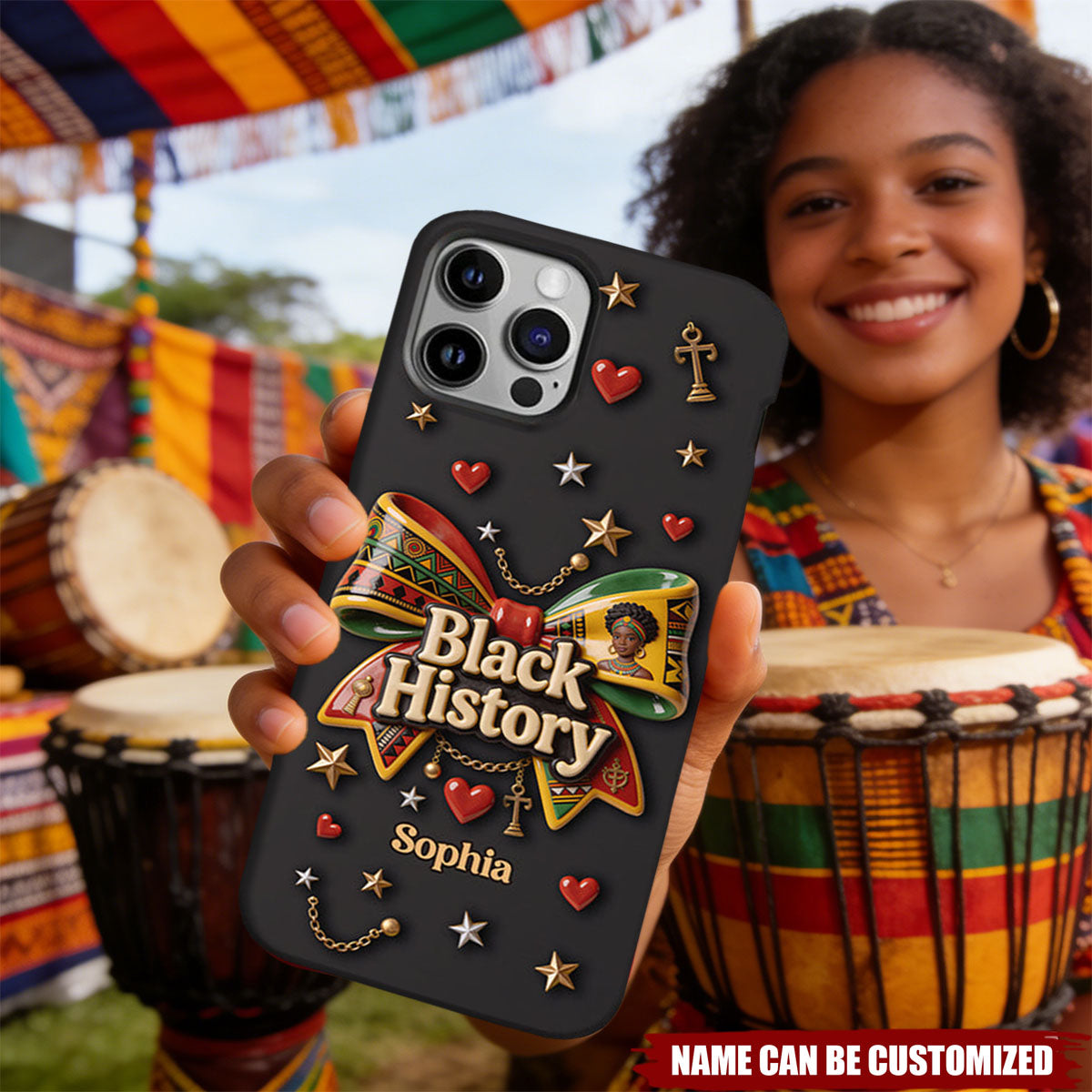 Black History Month - Personalized African American Full Print Phone Case