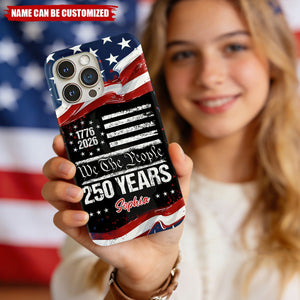 Custom Name 250 Years USA 250th Birthday 1776-2026 Eagle Personalized Phone Case