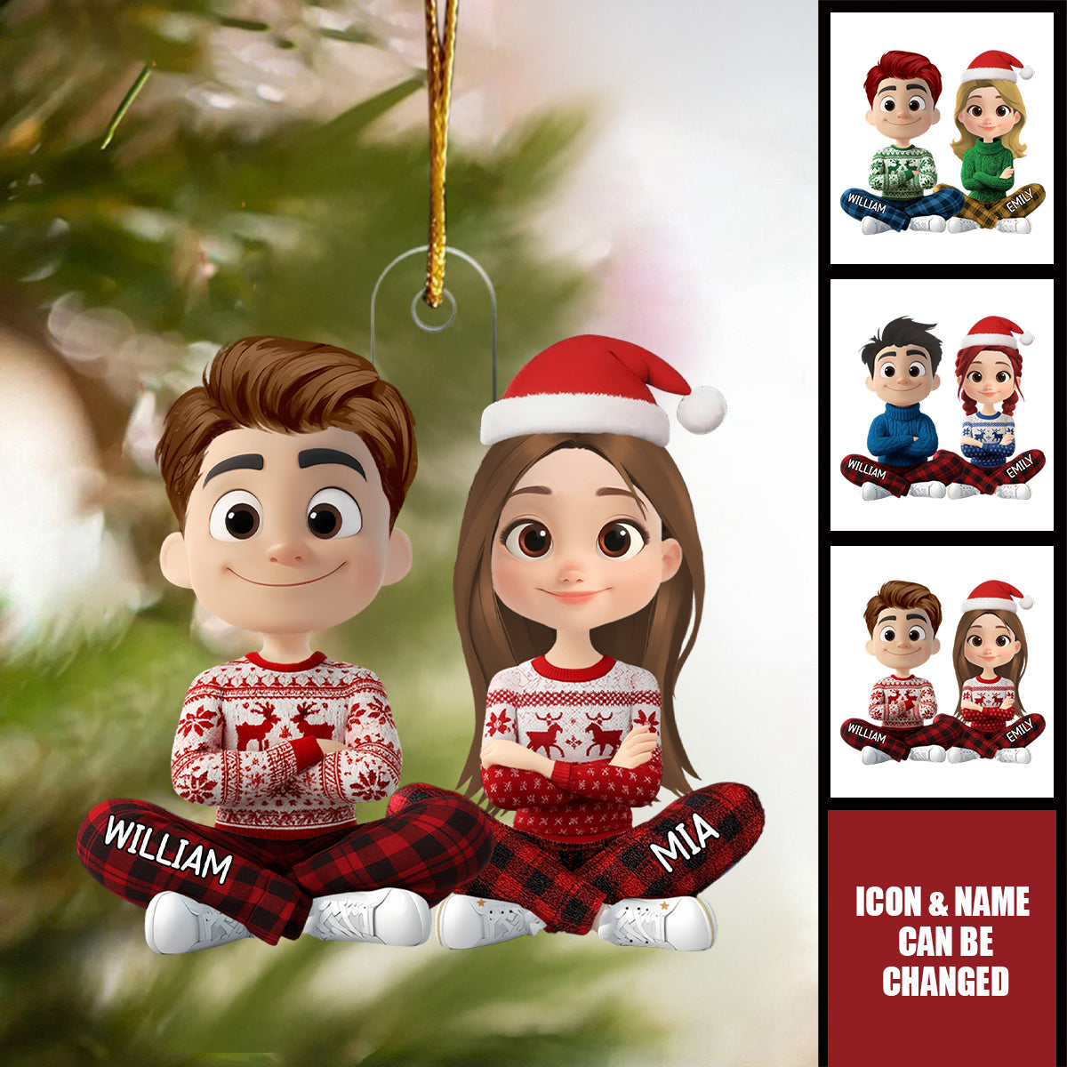 Love In Snow - Personalized Christmas Acrylic Ornament