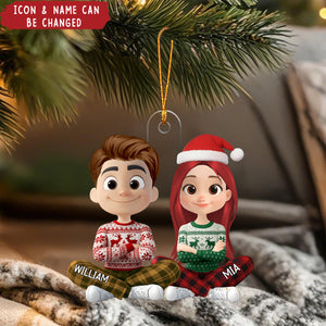 Love In Snow - Personalized Christmas Acrylic Ornament