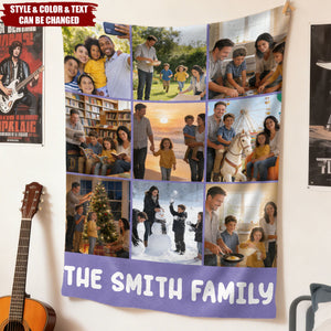 Personalized Photo Blanket, Photo Blanket with Text, Personalized Gift, Memorial Blanket, Anniversary Gift