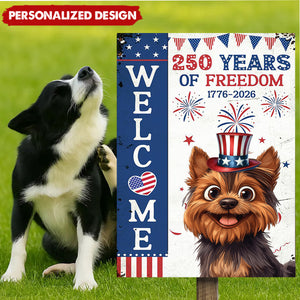 Welcome - 250Th Anniversary - Personalized Metal Sign