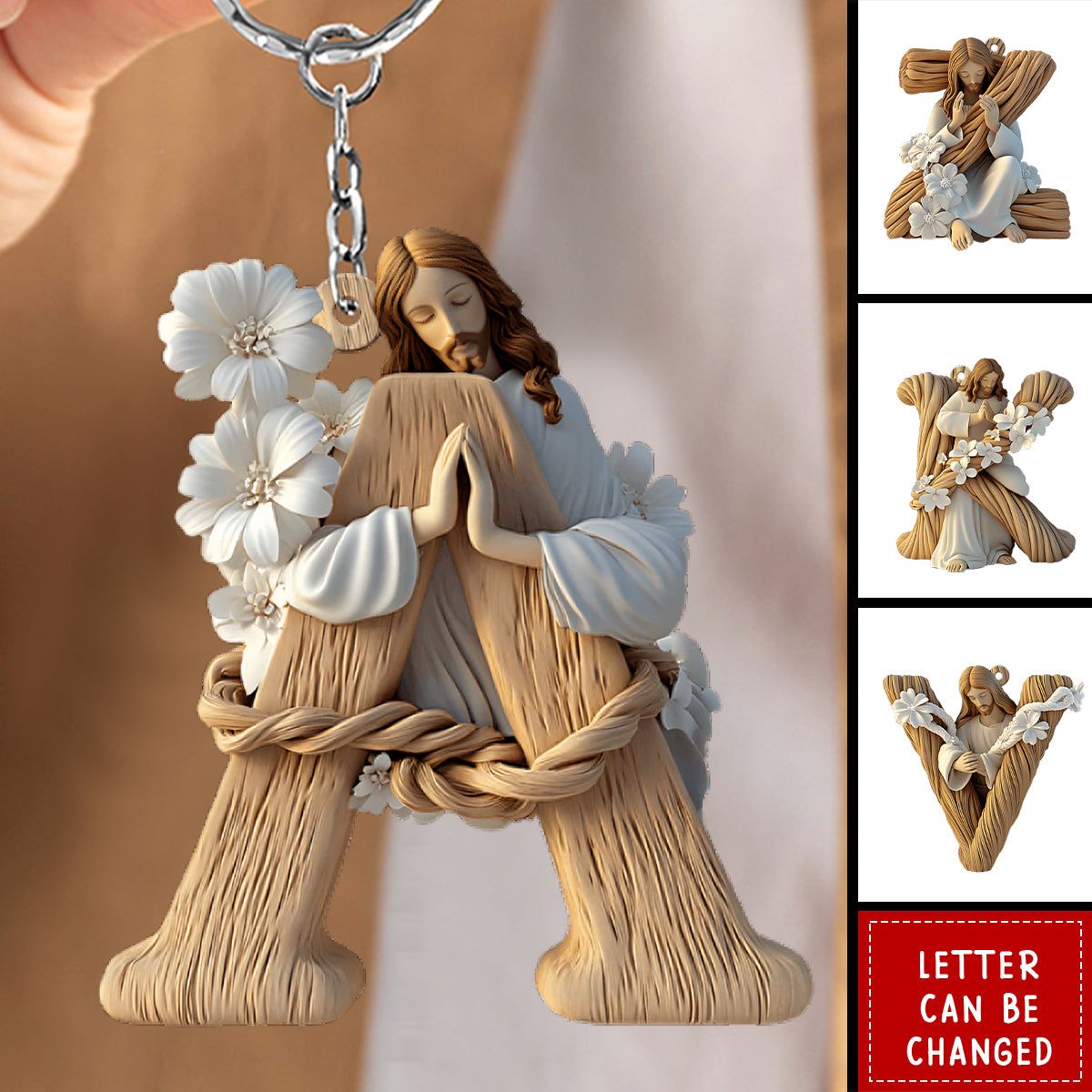 Holy Letter - Personalized Christian Keychain