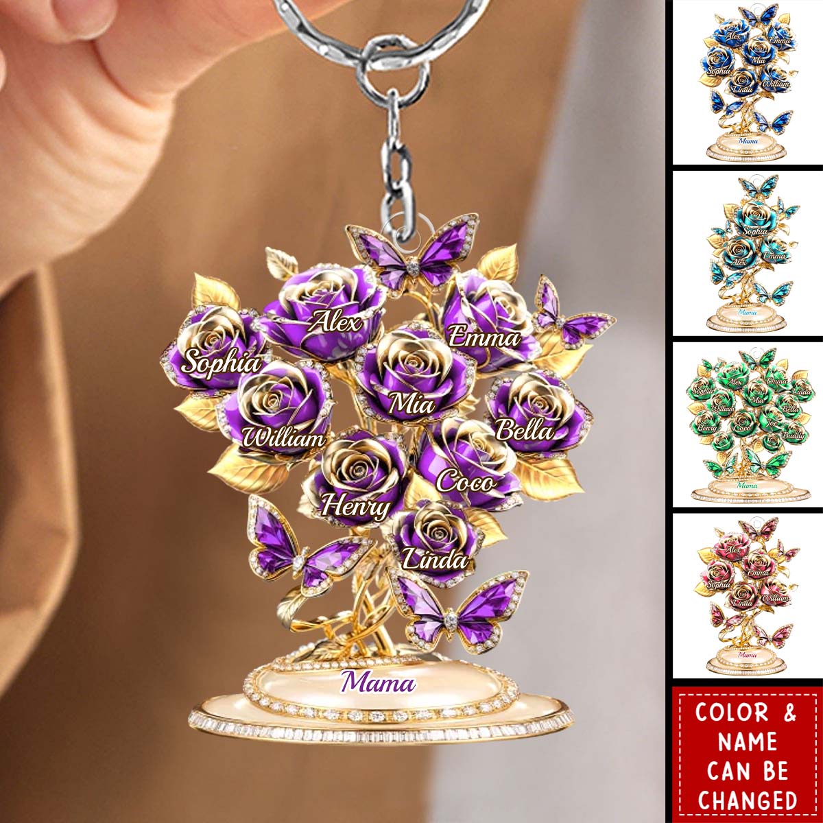 Acrylic Keychain - Personalized Mother's Day Gifts For Mom, Grandma - Love Rooted In Motherhood