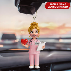 Nurse Appreciation Acrylic Car Ornament - Personalized Gifts For Nurse