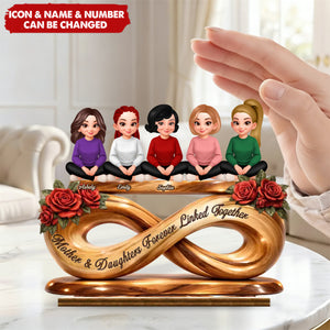 Wooden Plaque - Personalized Mother's Day Birthday Gifts For Mom, Daughter - Our Bond Has No End