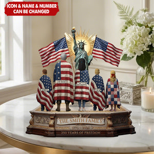 250th Anniversary Patriotic Family Plaque – Personalized Gift For Family