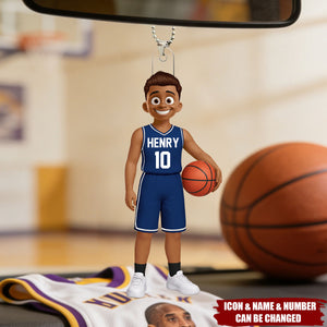 Basketball Player Gift - Personalized Acrylic Car Ornament