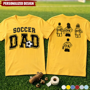 Father's Day Gifts, Soccer Dad, Daddy, Grandpa - Personalized Shirt