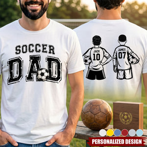 Father's Day Gifts, Soccer Dad, Daddy, Grandpa - Personalized Shirt