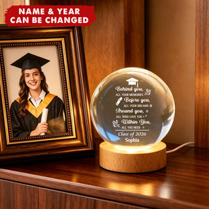 Before You All Your Dreams Graduation - Personalized Crystal Ball LED Night Light