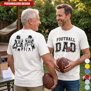 Father's Day Gifts, Football Dad, Daddy, Grandpa- Personalized Shirt