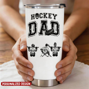 Father's Day Gifts, Custom Hockey Father, Grandpa - Personalized Tumbler