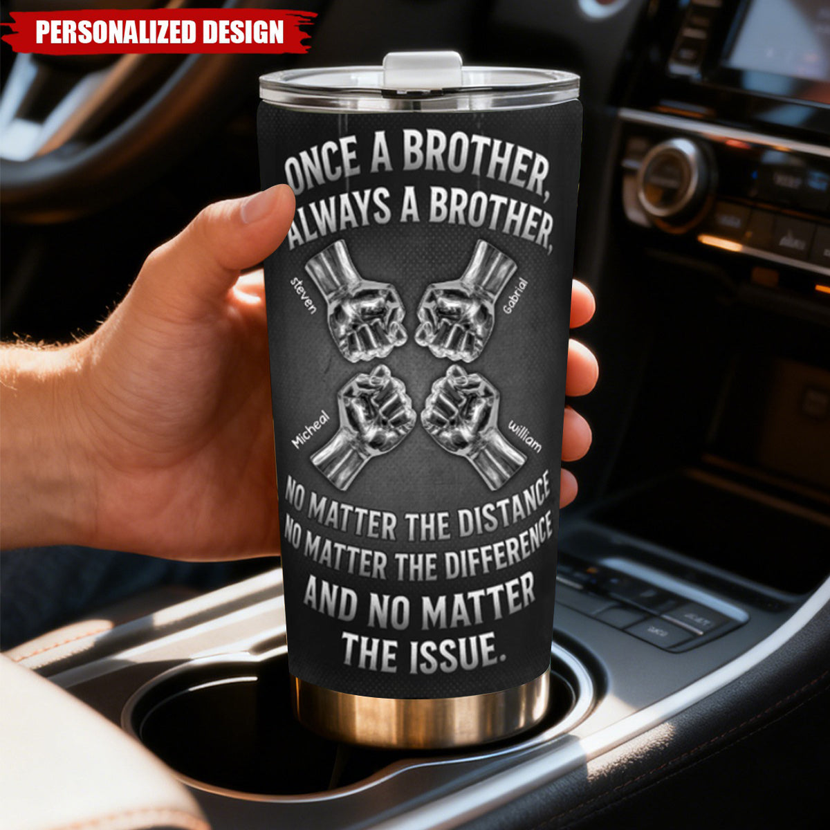 Once A Brother, Always A Brother - Personalized Tumbler